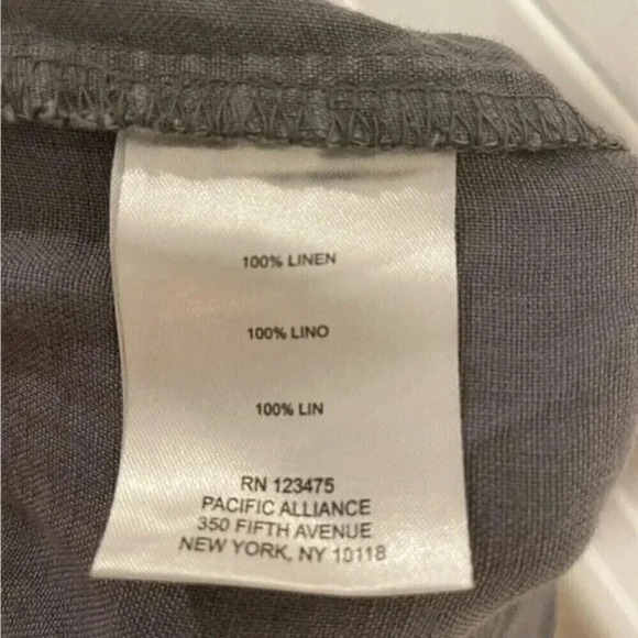 Ellen Tracy Pants Womens Medium Gray 100%
Linen Pull On Elastic Waist Drawstring - Picture 5 of 6